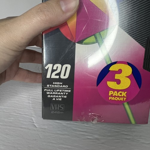 New Sealed Memorex Set of 3 HS High Standard VHS Blank Tapes Up to 6 Hours Each - Picture 3 of 9