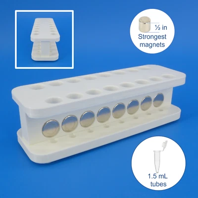 SERGI LAB SUPPLIES Magnetic rack for DNA, RNA purification; for 1.5 mL centrifuge tubes