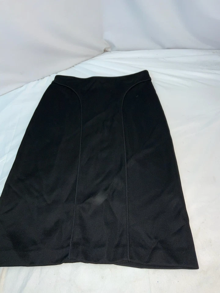 Giorgio Armani Straight Skirt Sz 6 Black Viscose Nylon Elastane Italy YGI K1-212 - Image 2 of 4