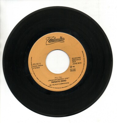 7'' 45 JUKE BOX: RENATO ZERO PLUS UP / FARIDA BASTA (ACO$)