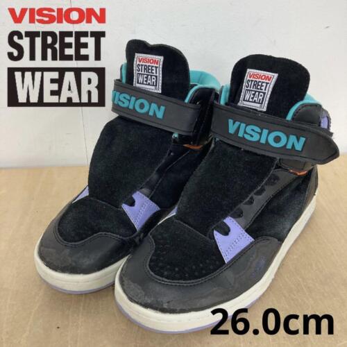 VISION STREET WEAR Men's High Cut US8 MC14000  skateboard shoes black/purple - Picture 1 of 10
