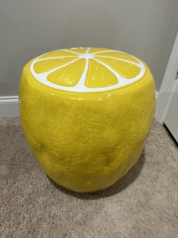HomeGoods Lemon Stool TikTok Side Table Brand New In Hand Ships Now!! eBay