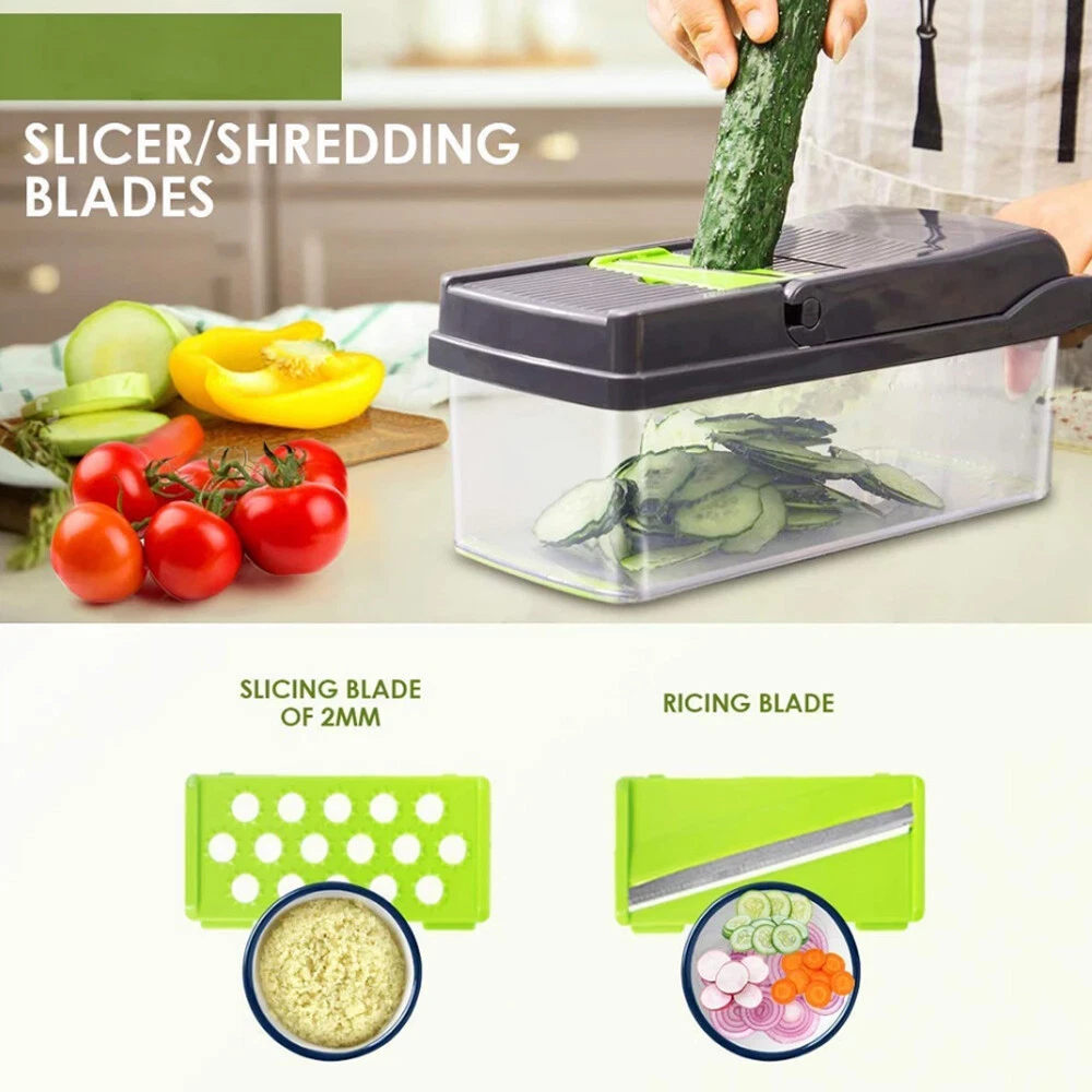 15-In-1 Vegetable Fruit Chopper Cutter Food Onion Veggie Dicer Slicer Kitchen US 15-In-1 Vegetable Fruit Chopper Cutter Food Onion Veggie Dicer Slicer Kitchen US