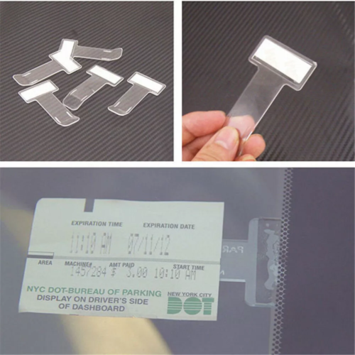 5Pcs Car Parking Ticket Permit Card Ticket Holder Clip Sticker - Picture 2 of 8