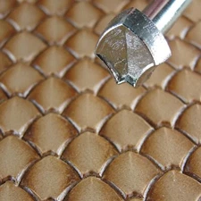 Leather Stamping Tool - Ridged Dragon Scale Stamp