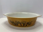 PYREX - VINTAGE OLD ORCHARD - 2 1/2 QT OVAL CASSEROLE DISH # 045 NO LID