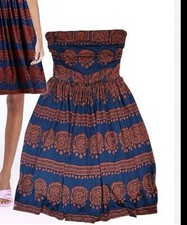Anthropologie Dress Sz XS 0/2 Strapless Midi Tea Party Midi Girls From Savoy