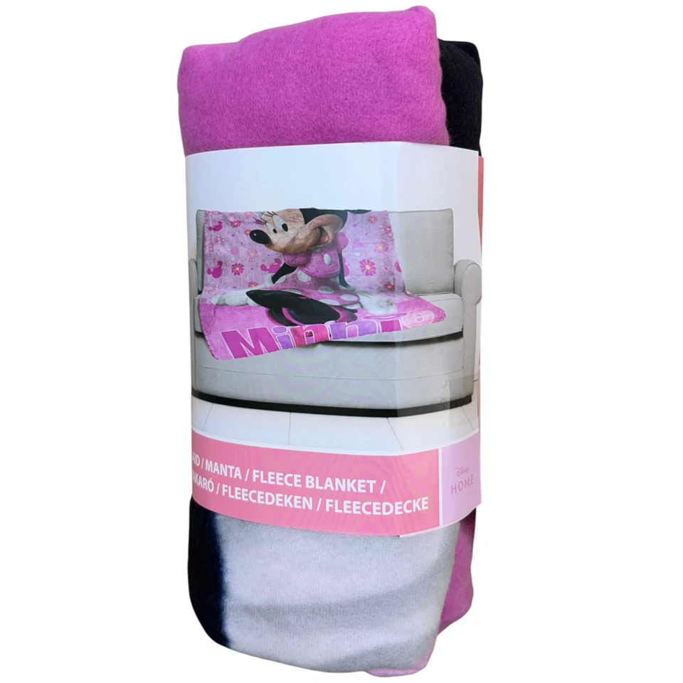 PLAID MINNIE DISNEY COPERTA IN 100% POLIESTERE 220 GSM 100 X 140 CM PER BAMBINI - Immagine 4 di 4