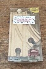 1992 Shining Time Wooden Thomas Train 3 1/2 Inch Single Curve Switch Track RARE