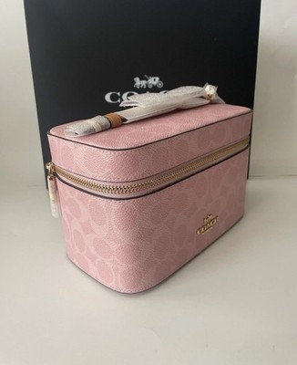 Coach Cosmetic Case In Signature Canvas CEA56, Powder Pink | eBay