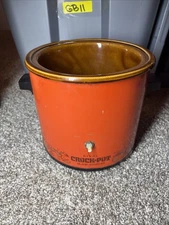 Vintage Rival Crock Pot Orange 3.5 Quart Model 3100/2 -No lid No Knob (Base only