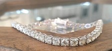 Womens Tennis Bracelet 8Ct Round Cut Lab Created Diamond 14K White Gold Plated