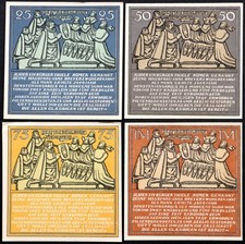HAMELN 1921  Septuplets Memorial  Complete Square-note Series German Notgeld
