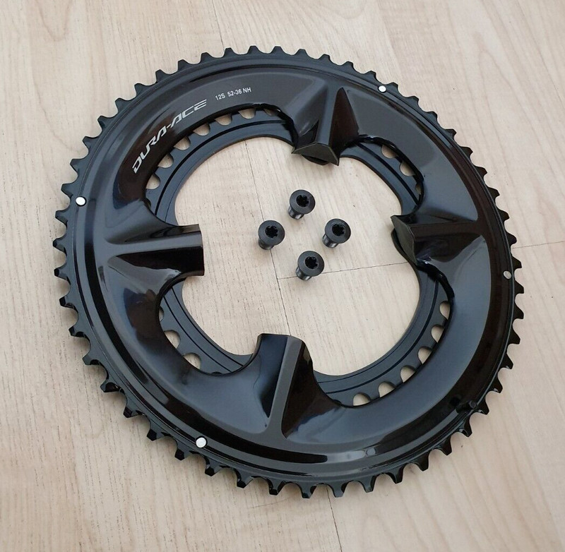NEW Shimano Dura Ace FC-R9200 52 / 36 12 speed semi-compact chainrings inc bolts