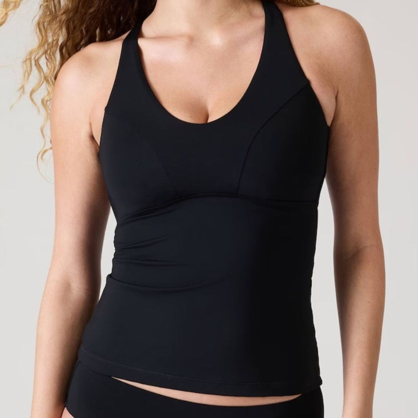Athleta Women's Triangle Tankini D-DD Black NEW Size XS Strappy