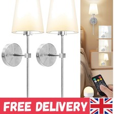 Battery Operated Wall Sconce Set of 2 Rechargeable Wall Lights with 5000mAh