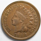 1888 Indian Head Penny Cent Almost Uncirculated (AU)