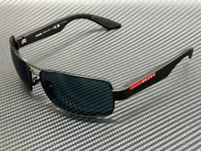 PRADA LINEA ROSSA PS 50ZS 1BO09R Matte Black Blue Men's 65 mm Sunglasses