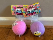 ORB Curiosities Funny Face Balls Multicolor Tactile Squishy Squeeze set of 2
