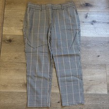 Talbots Pants Black Cream Check Houndstooth Hampshire Ankle Work Size 10P