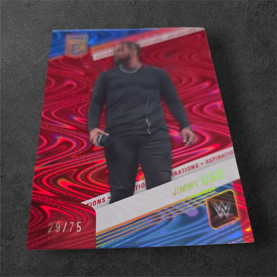 2023 Panini Donruss Elite WWE Aspirations Jimmy Uso #90 29/75 Red Foil BloodLine - Image 3 of 3