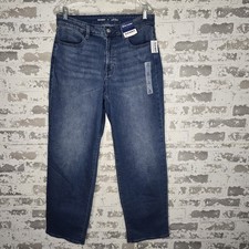 NWT Old Navy Jeans Womens 12 Wow High Rise Loose Fit Relaxed Medium Blue Wash