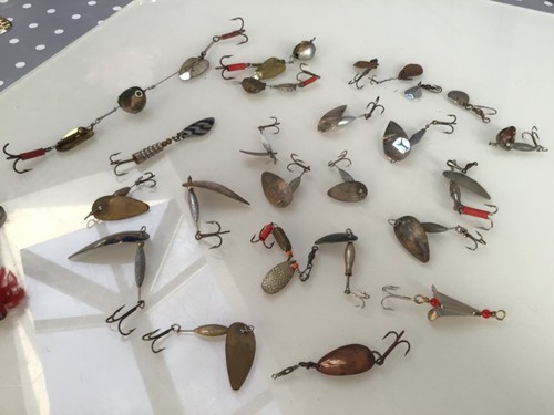 26 x Vintage tear drop Fishing Lures Spinners Joblot with spinners joblot - Picture 3 of 8