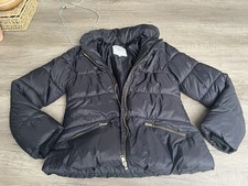 M&S Black Puffer Winter Coat Girls