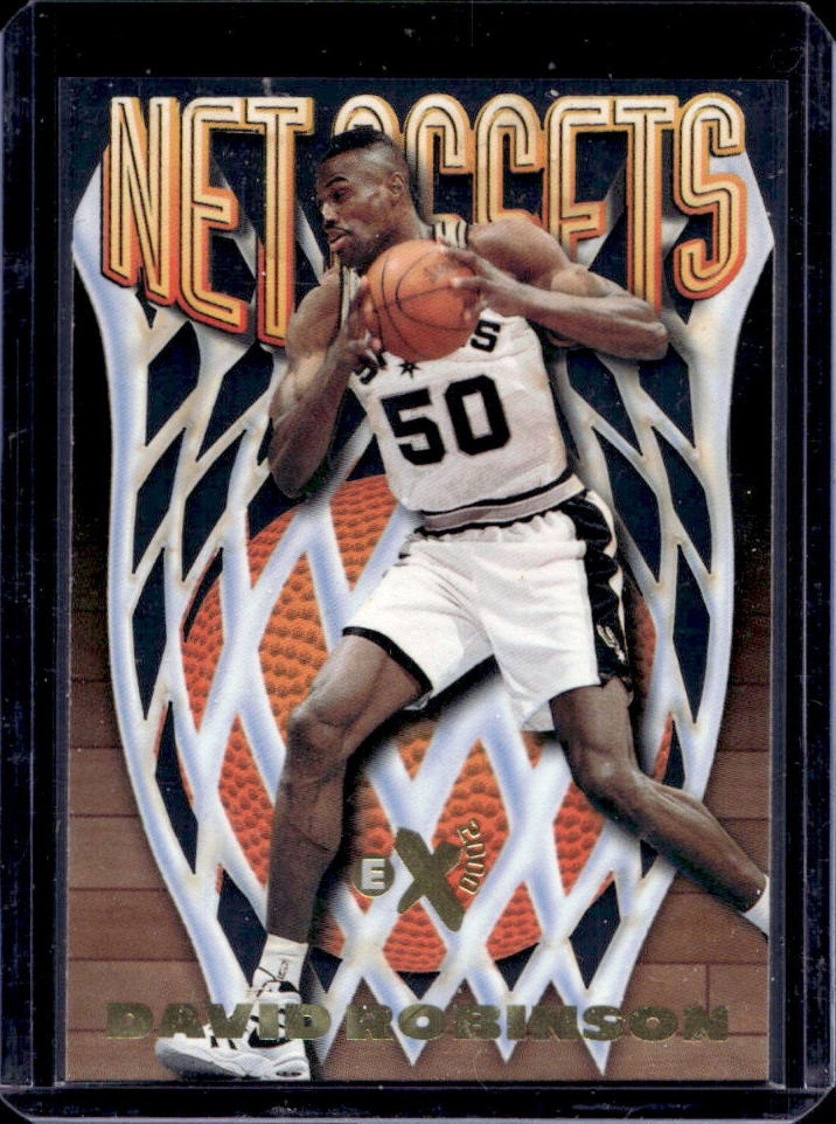 1996 Skybox EX-2000 David Robinson Net Assets #16 Spurs