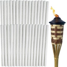 Conelist 48 Pcs Long Life Torch Wicks Fiberglass Replacement 1/2inch x White