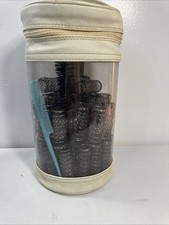 VTG 90 Pc Hair Rollers Large  Med BRUSH ROLLERS Pins Carry Case 3 Pks New Pins