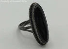 Vintage Eva Cayatineto Navajo 925 Silver Black Onyx Oval Ring Sz 7.5 6g