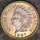 1887 Indian Head Cent Toned - ✪COINGIANTS✪