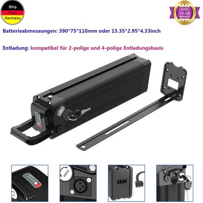 E Bike Akku 36V 15Ah 48V 13Ah 500W 750W 1000W Lithium E-Bike Akku mit Ladegerät