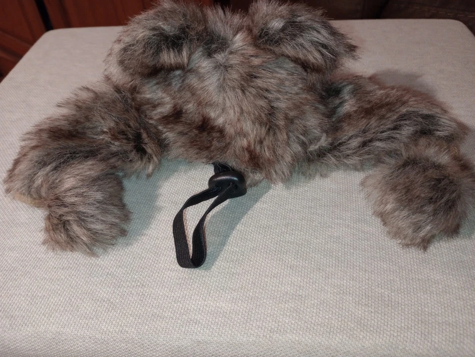 Sombrero trampero de piel sintética para perro mascota con orejas talla XS/S con correa ajustable Foto 4 de 4