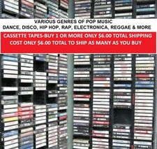 Pop, Dance, Disco, Rap, Hip Hop, Raggae & MORE Cassette Tapes
