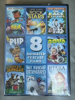 8 Animated Full Feature Films SEALED DVD Rob Schneider Jane Lynch Tom Arnold
