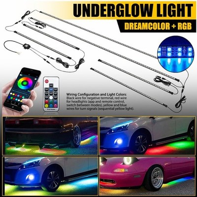 LED Widely used in Car Double Row Strip RGB Dream Light Strip Neon Underglow EAQ