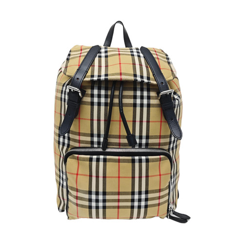 Burberry Check Print Fabric Backpack - Very Good #OFTSZW