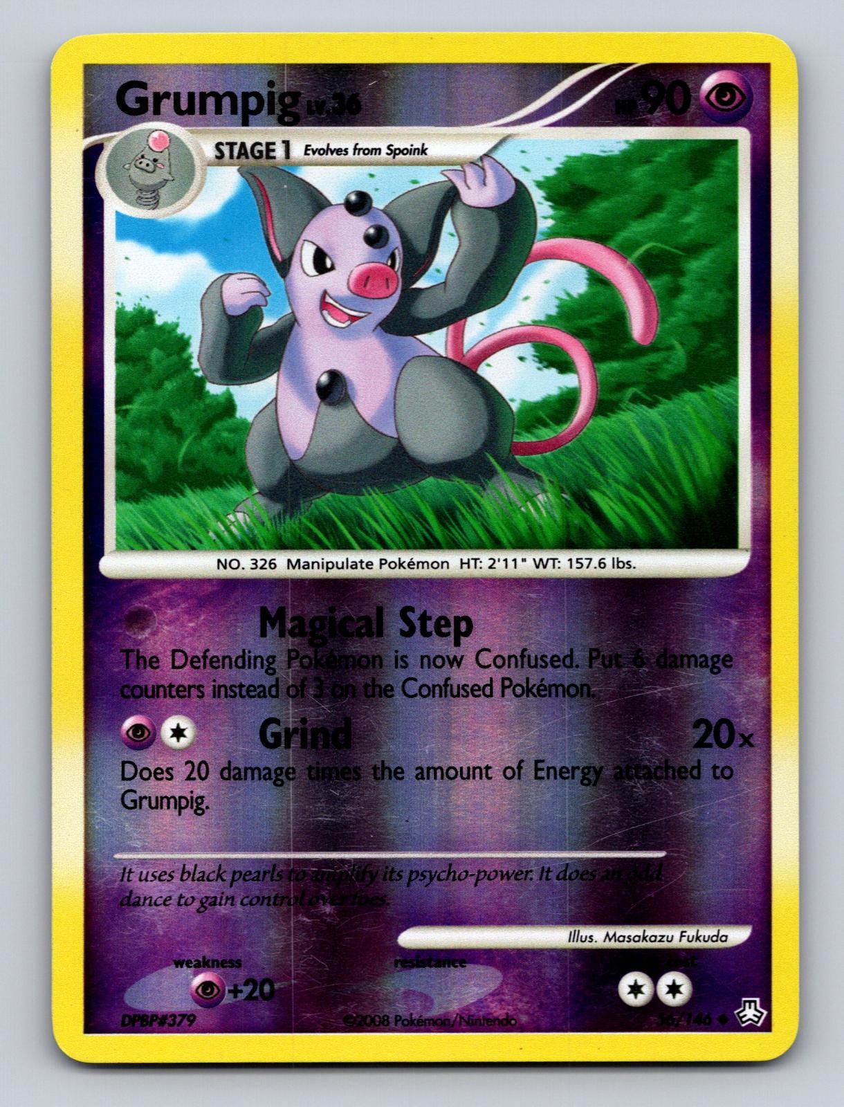 Grumpig 56/146 Uncommon Legends Awakened Pokemon Reverse Holo LP+