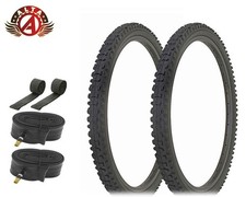 ALTA Rocky Wolf 24 x 1.95 Black Bicycle Tires – Aggressive Rough Tread 6pc Set.