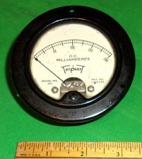 Triplett DC Milliamperes Panel Meter 0-200mA 3.5in Model 321 Works 
