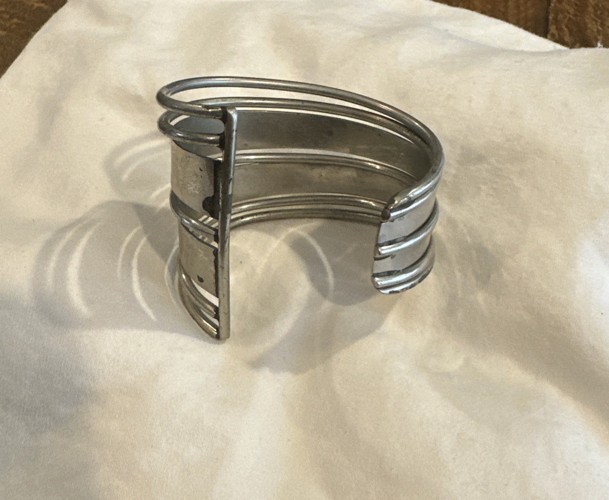 Solid Sterling Silver 925 Modernist Industrial He… - image 3