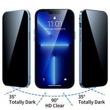 Magnetic Metal Frame Anti Privacy Tempered Glass For iPhone Phone Case Cover