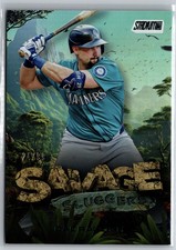 2025 Stadium Club #SS-18 Cal Raleigh Savage Sluggers Turquoise Foil #/99