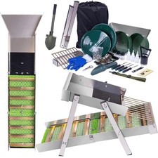 3 in 1 Highbanker Gold Panning Kit, Deformable 50" Folding Gold Sluice , Port...