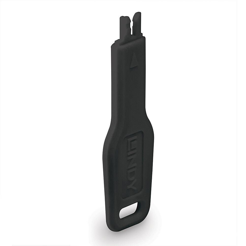 Lindy 47890 RJ-45 Port Blocker key. Black
