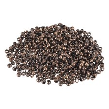 500Pcs Round Crimp Beads, 2mm Metal Spacer Loose Beads, Red Bronze