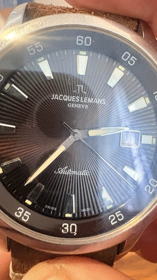 Relógio automático masculino Jaques LeMans Geneve fabricado na Suíça » - Imagem 2 de 4