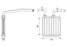 VALEO WÄRMETAUSCHER HEIZUNGSKÜHLER passend für OPEL AGILA | 811691